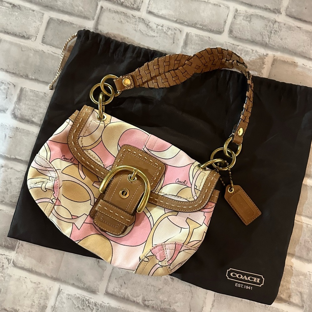 Coach Pink and Brown Women's Bag